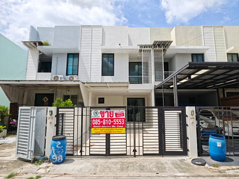 ขาย บ้าน ทาวน์เฮาส์ หมู่บ้าน บ้านร็อคการ์เด้น แอร์พอร์ต สุวรรณภูมิ ปรับปรุงใหม่ พร้อมเข้าอยู่  25.7 ตรว. 130 ตรม. ราคาดีสุดในโครงการ 