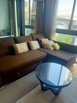 Condo for RENT : Abstract sukhumvit 66/1 𝐒𝐢𝐳𝐞 : 62 sqm. 2 Bed / 2 Bath 𝐅𝐥𝐨𝐨𝐫 : 2nd ✅Fully furnished