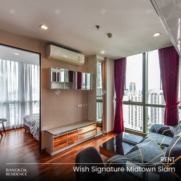 Rental Condo 💥 Wish Signature Midtown Siam, 2BR 42 sq.m. 30K 💥 Fully Furnished, Ready to Move In, Near BTS Ratchathewi