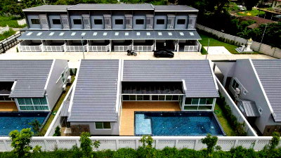 เช่าบ้านเดี่ยว เชียงใหม่ : pool villa ให้เช่า สันกำแพง บ้านนอกโครงการ