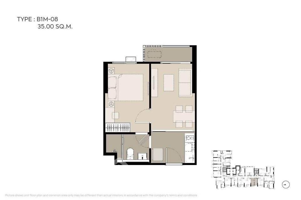 รูป ชั้น 25 ห้อง 1 ห้องนอน Life Phahon-Ladprao ใกล้ BTS ห้าแยกลาดพร้าว (ID 3209468) - รูปที่ 25/25