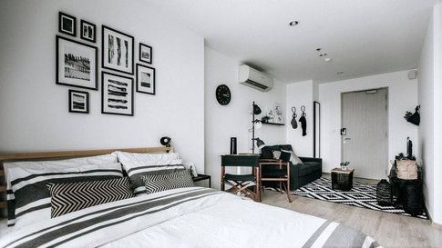 Ideo Q Chula Samyan【𝐒𝐄𝐋𝐋 & 𝐑𝐄𝐍𝐓】🔥Stylish monochrome white-and-black decor, great location near MRT Samyan🔥 Contact Line ID: @hacondo