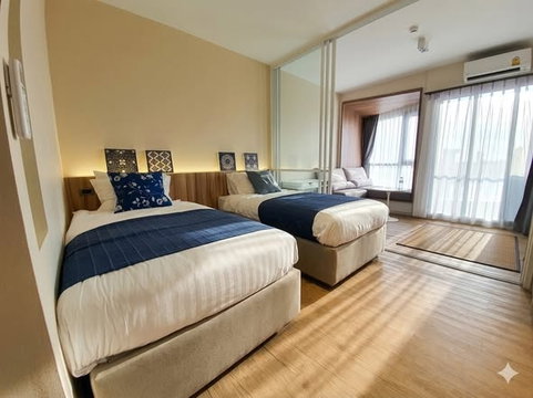 Triple Y Residence【𝐒𝐄𝐋𝐋 & 𝐑𝐄𝐍𝐓】🔥ห้องเตียงคู่สไตล์โรงแรม มีมุม Daybed ชมวิวเมือง ติดสามย่านมิตรทาวน์ 🔥 ติดต่อไลน์ไอดี: @hacondo