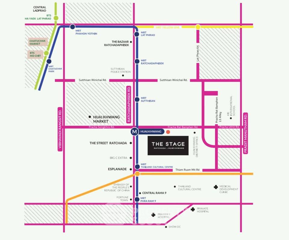 รูป ชั้น 21 ห้องนอน 1 ห้อง The Stage Mindscape ใกล้ MRT ห้วยขวาง 300 ม. (ID 3209247) - รูปที่ 10/10