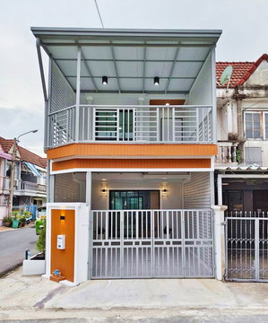 MO.  บ้านสวย  หลังมุม  มีระเบียงหน้าบ้าน  #หมู่บ้าน ป.ผาสุข นิเวศน์ บางบัวทอง ใกล้เซ็นทรัล เวสเกต