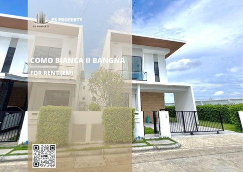 Detached house for rent 🔥 Como Bianca II Bangna 🔥 3 bedrooms, 3 bathrooms, opposite Mega Bangna.