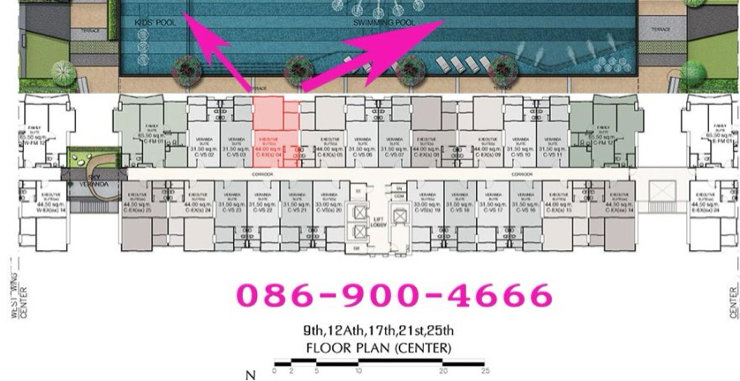 picture One bed 45 sqm  Supalai Prachachuen - 9/12
