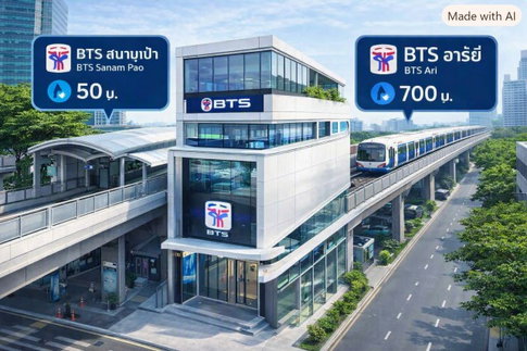 BTS สนามเป้า 50ม.BTSอารีย์ 700ม. สำนักงานชั้น 3 70ตร.ม. 2น้ำ 3แอร์ อนุสาวรีย์ รพ.พญาไท 2 350 ม