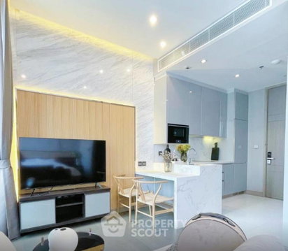 คอนโด 1 ห้องนอน ชั้น 32 ใกล้ MRT เพชรบุรี 100 ม. | The Esse At Singha Complex (ID 3214081)